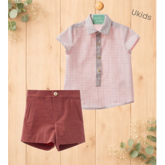 Conjunto Bebe Art.0253 'Familia Maemuki' Coral