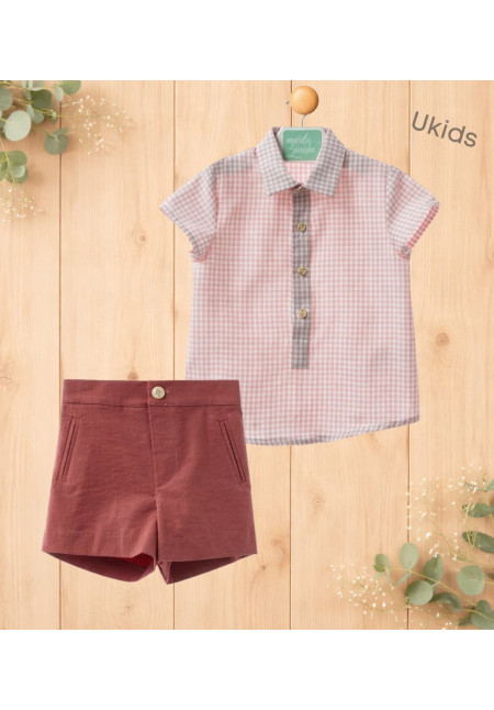 Conjunto Bebe Art.0253 'Familia Maemuki' Coral