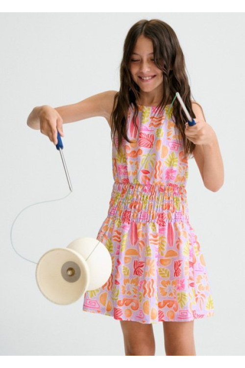 Vestido Estampado Tirantes Lilac