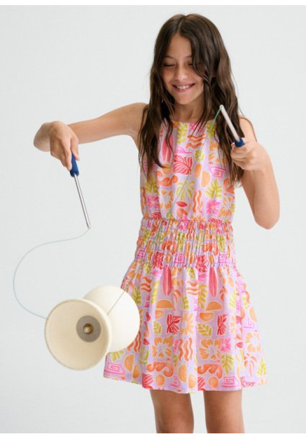 Vestido Estampado Tirantes Lilac