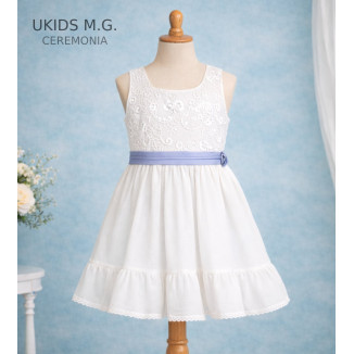 Vestido Niña Ceremonia. Color Celeste  