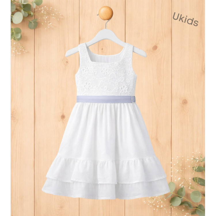 Vestido Niña Ceremonia. Color Celeste  