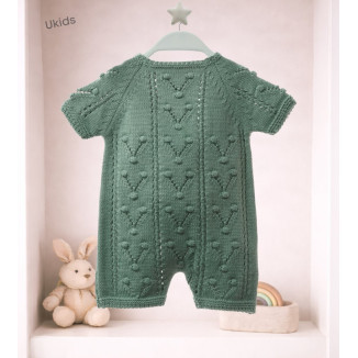 Body Bebe Art.8414 'Rombos Y Garbanzos' Verde Empolvado