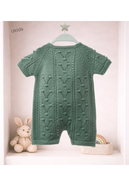 Body Bebe Art.8414 'Rombos Y Garbanzos' Verde Empolvado