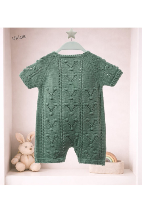 Body Bebe Art.8414 'Rombos Y Garbanzos' Verde Empolvado