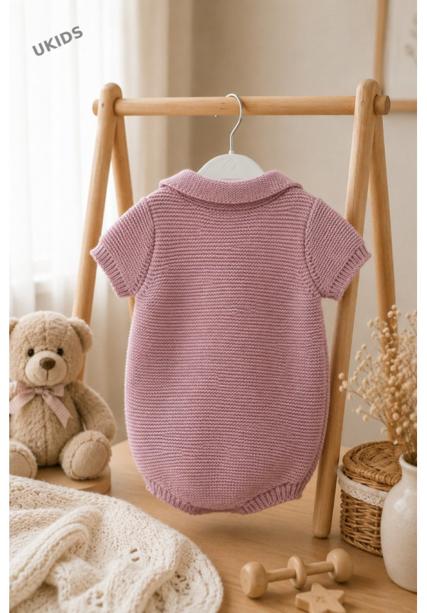 Body Bebé Cruzado Color Rosa Empolvado