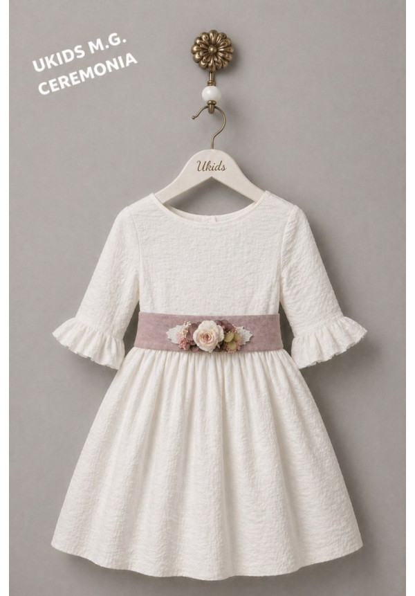 VESTIDO BÁMBULA / LINO MANGA FRANCESA color malva