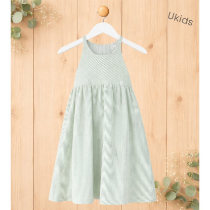 Vestido En Rayas De ........... Color Kaki