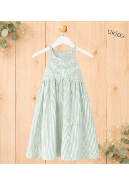 Vestido En Rayas De ........... Color Kaki
