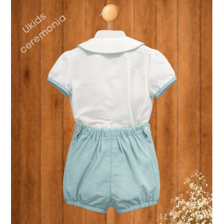 Conjunto Cruzado Lino Color Verde Empolvado