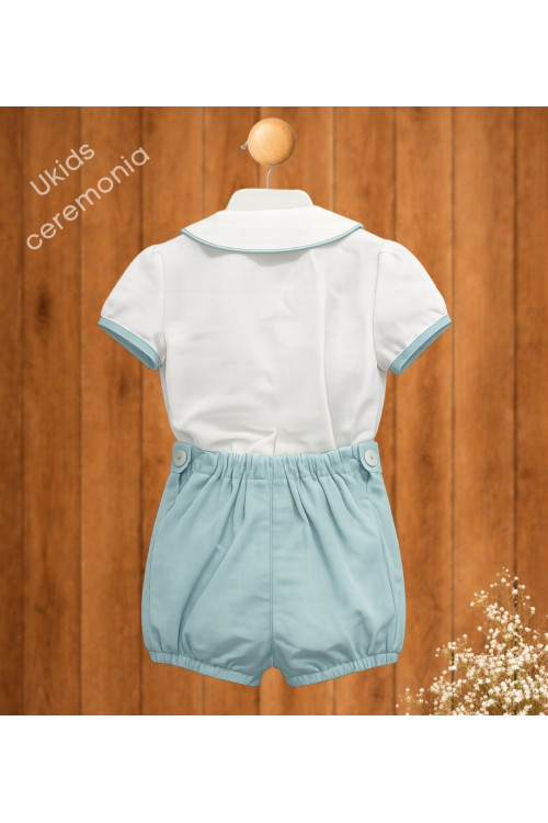 Conjunto Cruzado Lino Color Verde Empolvado