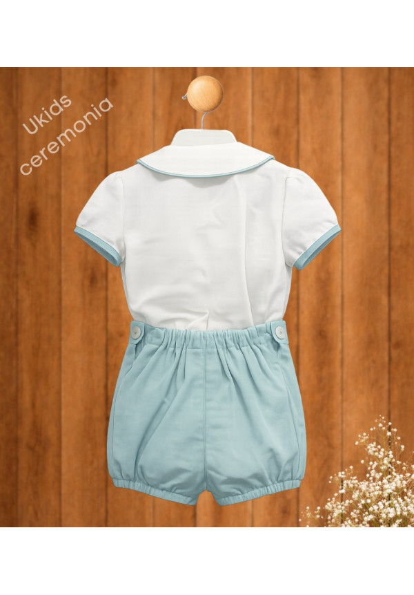 Conjunto Cruzado Lino Color Verde Empolvado