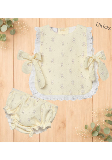 Conjunto Blusa + Braga 'Albor' Amarillo