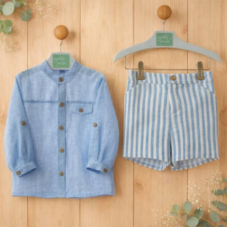 Conjunto Bebe Manga Larga Art.0352 'Familia Nagare' Nautico