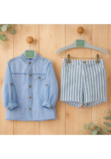 Conjunto Bebe Manga Larga Art.0352 'Familia Nagare' Nautico