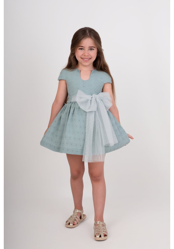 Vestino Niña Ceremonia. Color Verde Agua