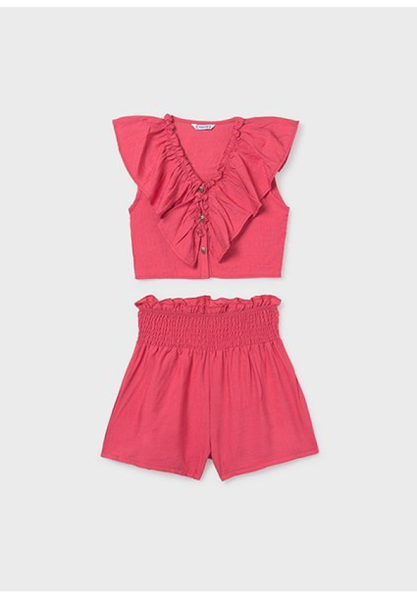 Conj. Short Volante Coral