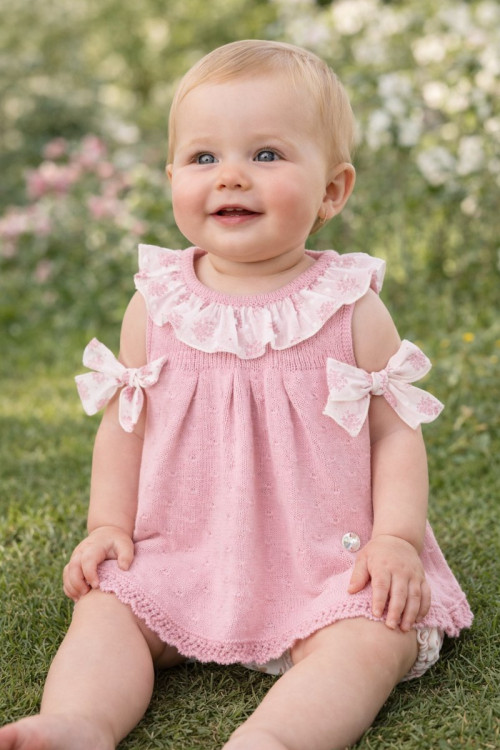 Conjunto Vestido Corto + Braga 'Mimosa' Rosa Duna