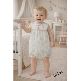 Pelele Art.0954 'Familia Natasha' Celeste Empolvado