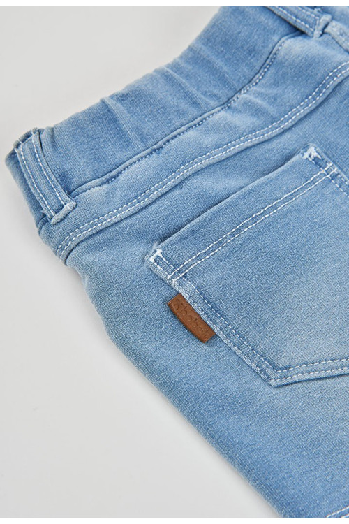 Conjunto Camiseta M/C Y Short Felpa Denim Niña Verde Y Azul