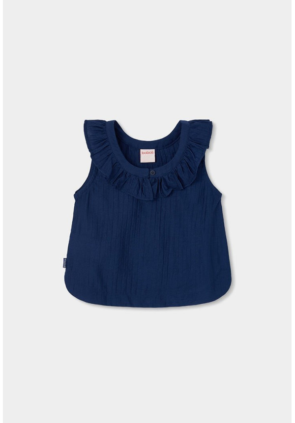 Conjunto Blusa Viscosa Y Falda-Pantalón Viscosa Flores Niña Azul Y Rosa
