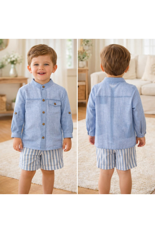 Conjunto Bebe Manga Larga Art.0352 'Familia Nagare' Nautico