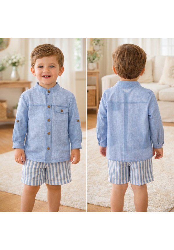 Conjunto Bebe Manga Larga Art.0352 'Familia Nagare' Nautico