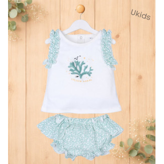 Conjunto Braga Bebé Niña Color  Color Verde