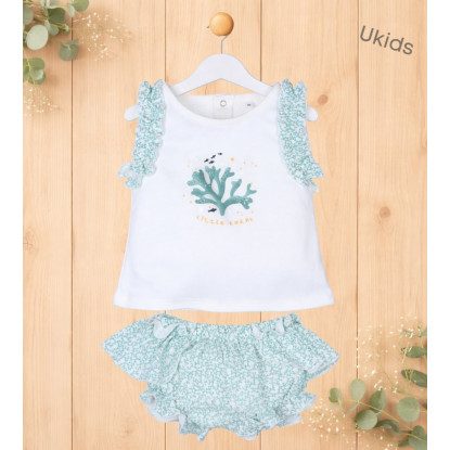 Conjunto Braga Bebé Niña Color  Color Verde