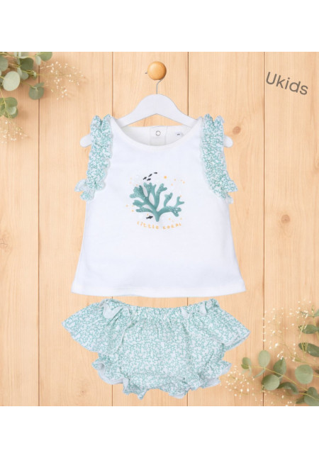 Conjunto Braga Bebé Niña Color  Color Verde