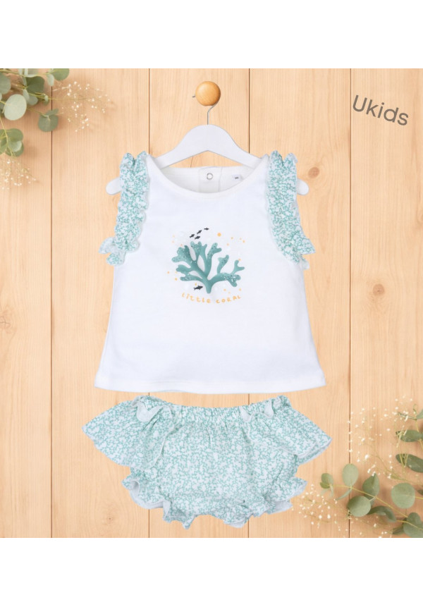 Conjunto Braga Bebé Niña Color  Color Verde
