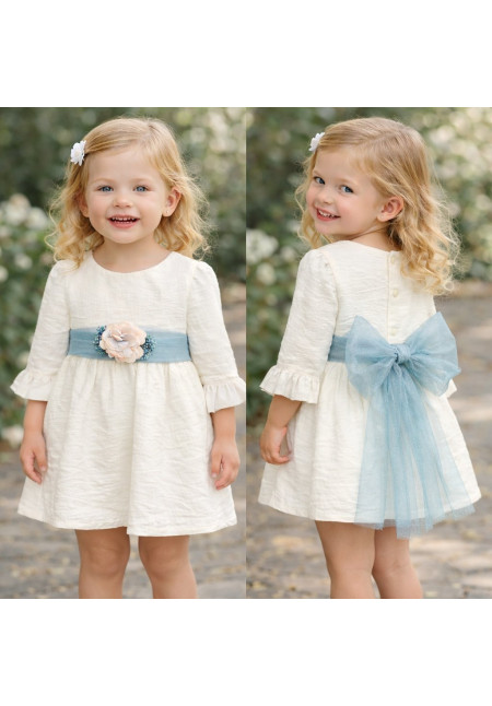 VESTIDO BÁMBULA M/FRANCESA LAZO océano