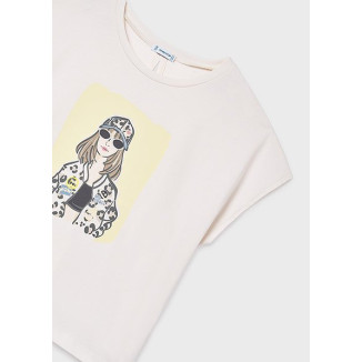 Camiseta M/C Grafica Hueso