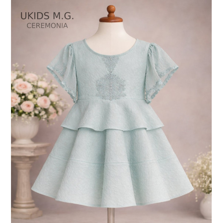 Vestido Niña Ceremonia.  Color Verde Mint