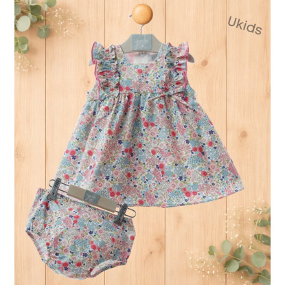 Vestido Bebe Con Braguita Art.0329 'Familia Marmolina' Fresa