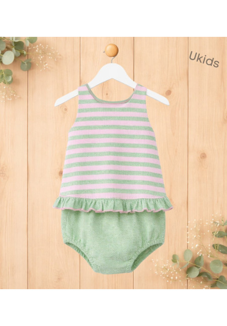 Conjunto Bebé Cruzado. Color Unico
