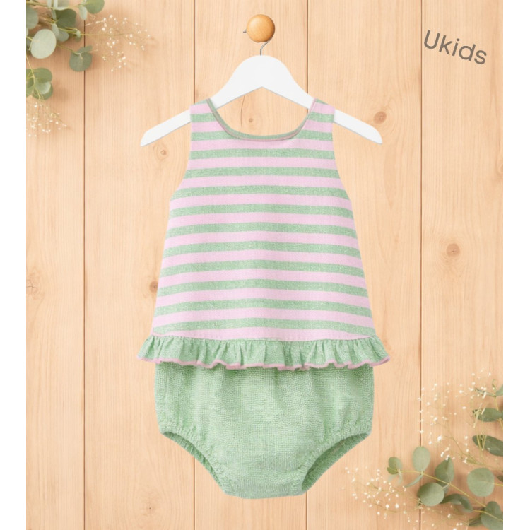 Conjunto Bebé Cruzado. Color Unico