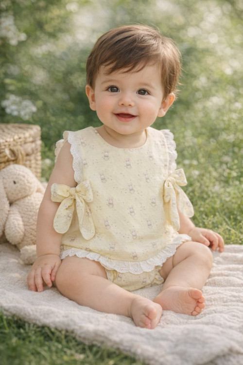 Conjunto Blusa + Braga 'Albor' Amarillo