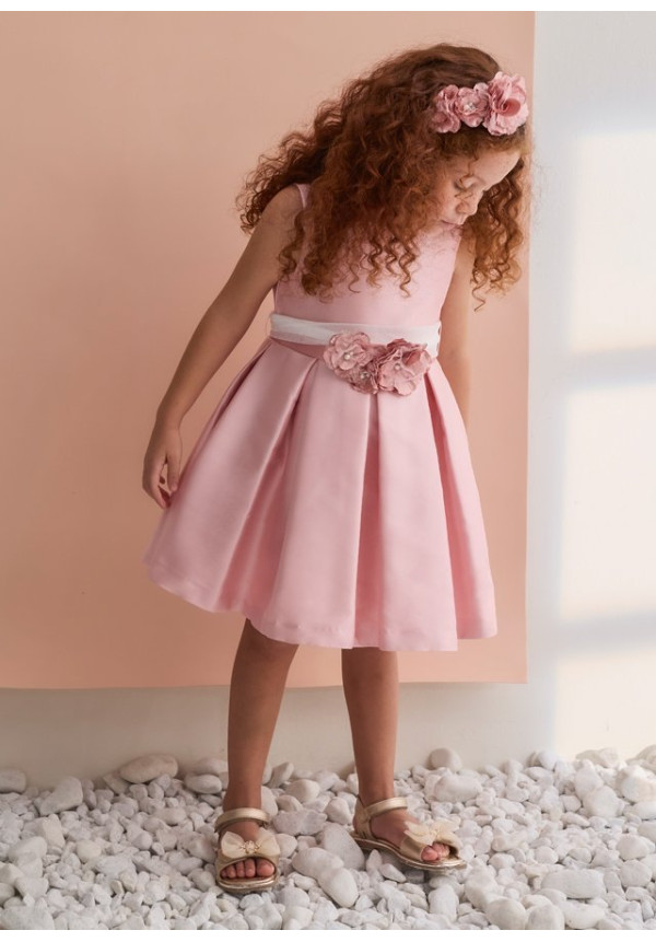 Vestido Mikado Rosa