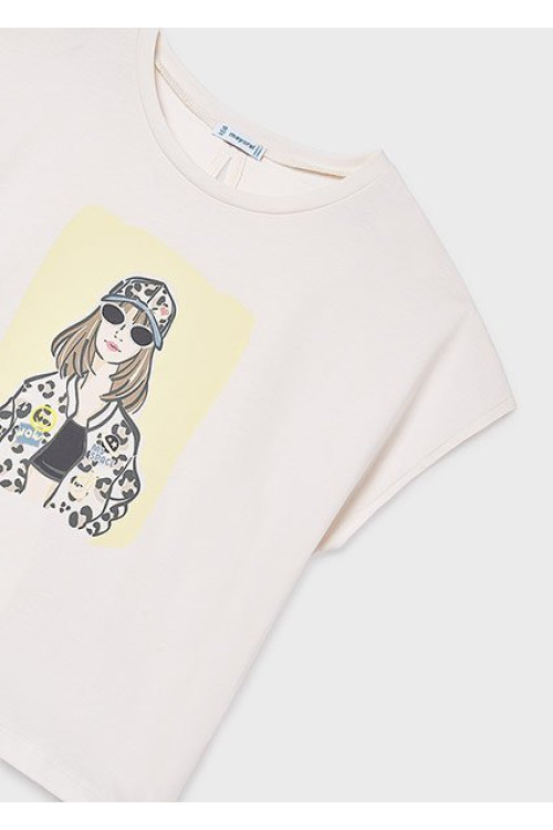 Camiseta M/C Grafica Hueso