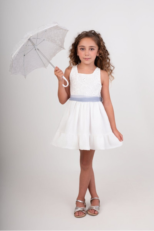 Vestido Niña Ceremonia. Color Celeste  