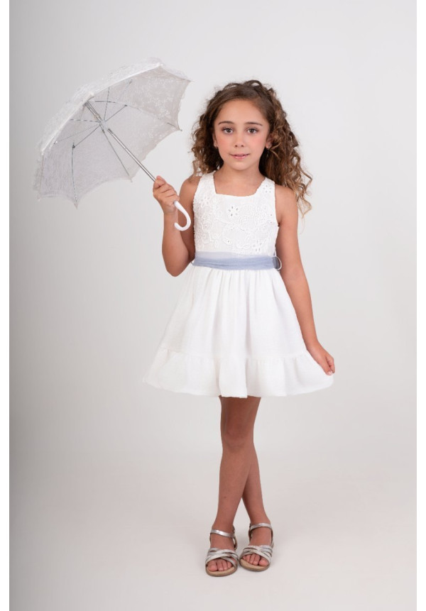 Vestido Niña Ceremonia. Color Celeste  