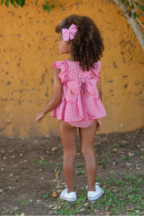 Conjunto Bebé Vestido Y ….......... Color Fucsia