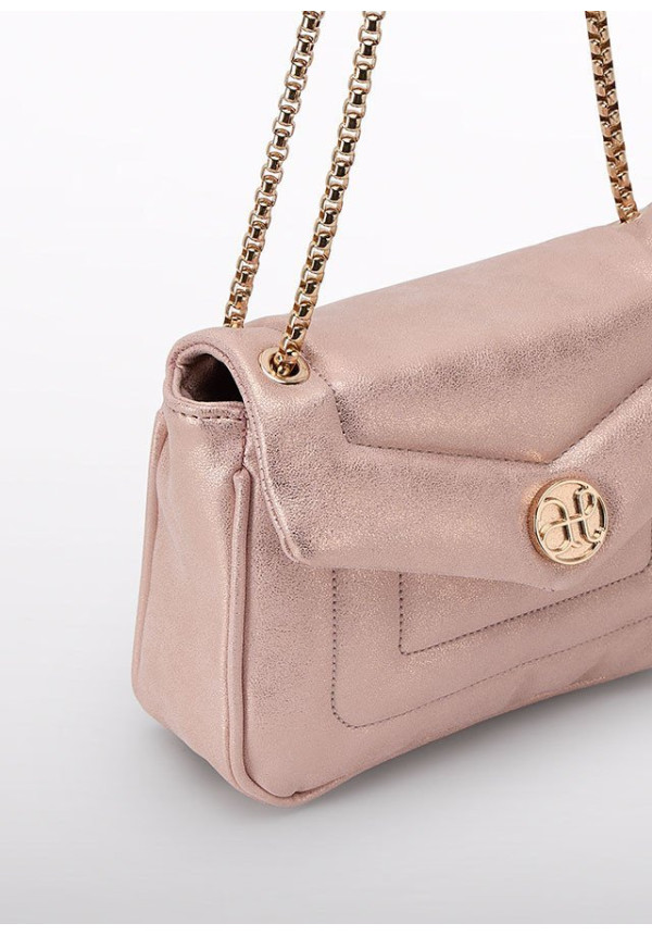 Bolso acolchado rosa brill