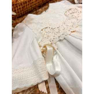 PELELE BAMBULA BORDADA MANGA FRANCESA crudo