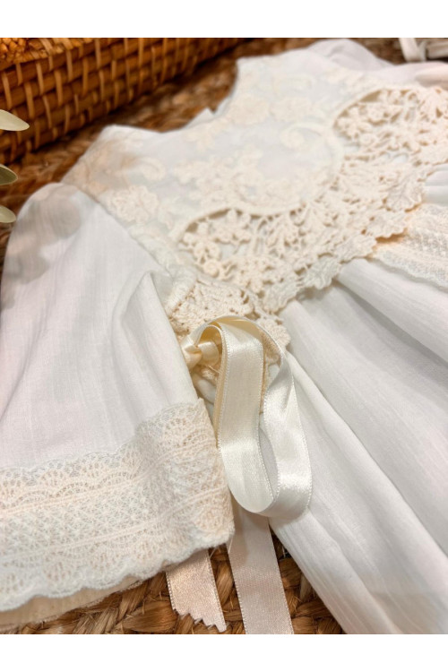 PELELE BAMBULA BORDADA MANGA FRANCESA crudo