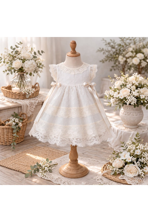 Vestido Bautizo Organza