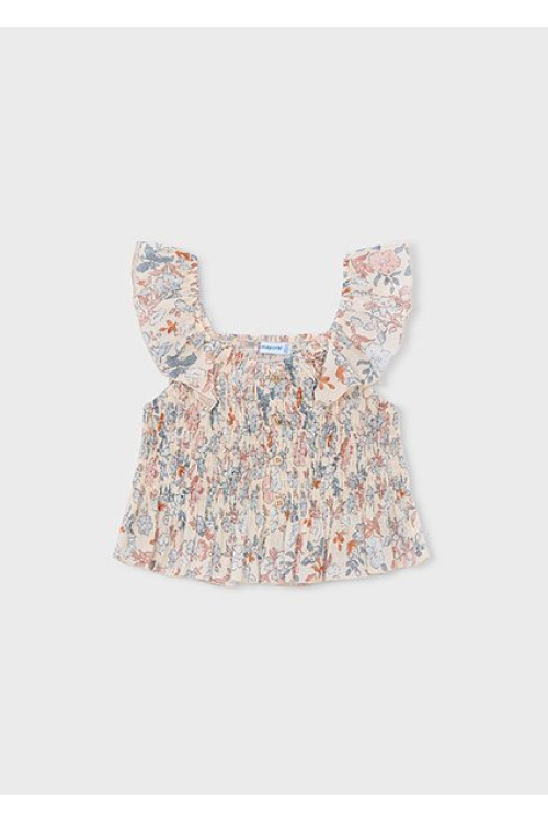 Top Bambula Estampado Salmon