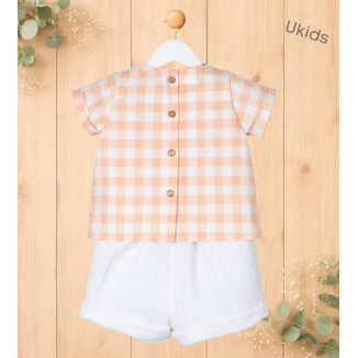 Conjunto 2 Piezas Bebé Niño Color  Color Mandarina