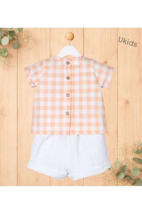 Conjunto 2 Piezas Bebé Niño Color  Color Mandarina